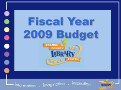 Library Budget WS - Orange County Comptroller