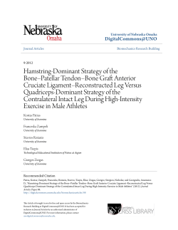 Hamstring-Dominant Strategy of the Bone&ndash;Patellar Tendon&ndash;Bone