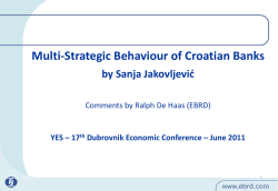 Multi-Strategic Behaviour of Croatian Banks by Sanja Jakovljević YES