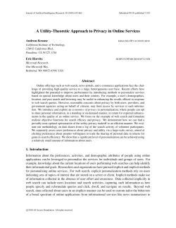A Utility-Theoretic Approach to Privacy in Online Services