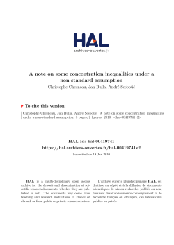 A note on some concentration inequalities under a non