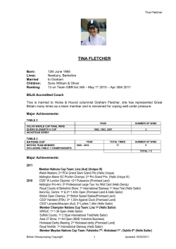 Tina Cassan profile - British Showjumping