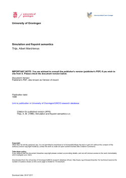 University of Groningen Simulation and fixpoint semantics