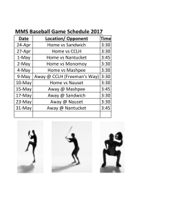 MMS Baseball Game Schedule 2017