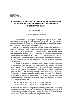 a characterization of contiguous probability measures in the