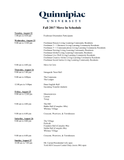 Fall 2017 Move In Schedule