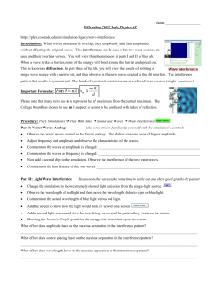 Diffraction PhET Lab