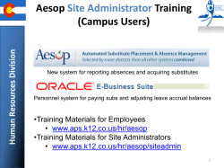Aesop Training - Aurora Public Schools