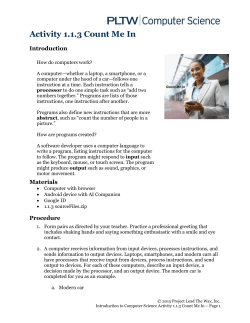 Activity 1.1.3 Count Me In