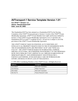 AVTransport:1 - Open Connectivity Foundation