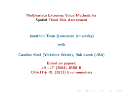 Multivariate Extremes Value Methods for Spatial Flood Risk