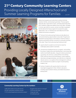 21st Century Community Learning Centers Providing Locally
