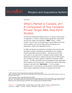 What`s Market in Canada, eh? A Comparison of Two