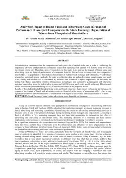 Analyzing Impact of Brand Value and Advertising Costs on Financial