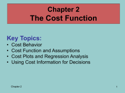 Chapter 2 The Cost Function