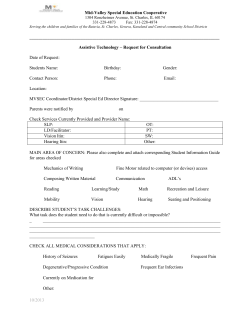 Assistive Technology - Request for Consultation - Mid