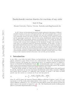Smoluchowski reaction kinetics for reactions of any order