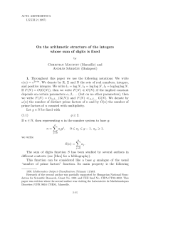 On the arithmetic structure of the integers whose sum of digits is fixed
