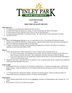 youth soccer league rules