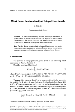 Weak lower semicontinuity of integral functionals