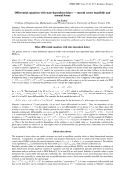 Differential equations with state-dependent delays