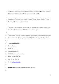 The putative lactococcal extracytoplasmic function (ECF) anti
