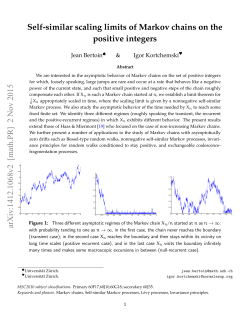 Self-similar scaling limits of Markov chains on the positive