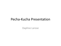 Pecha-Kucha Presentation