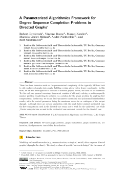 A Parameterized Algorithmics Framework for Degree Sequence