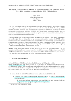 1 ADMB installation
