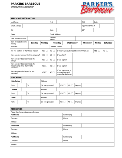 Employment application