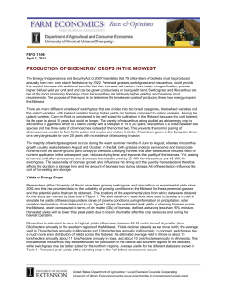 Production of Bioenergy Crops in the Midwest