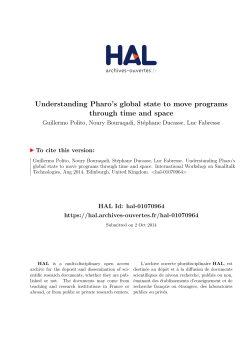 Understanding Pharo`s global state to move programs through