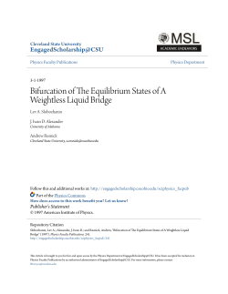 Bifurcation of The Equilibrium States of A Weightless Liquid Bridge