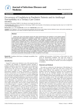 Occurrence of Candiduria in Paediatric Patients and its Antifungal