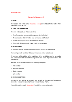 Standard Constitution Template