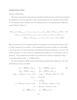 Supplementary Data Bayesian Methodology The general