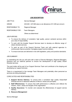 job description - Networx Recruitment