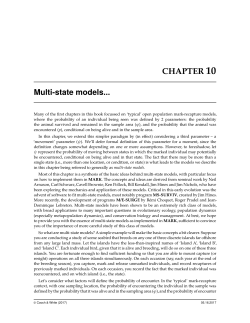 Chapter 10 - multi-state models