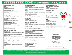 STRESS FREE ZONE ~ December 7-14, 2014