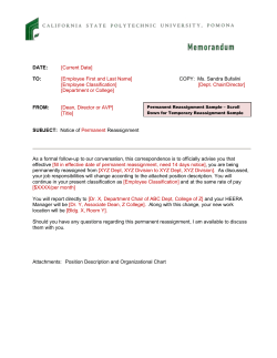 Notice of Reassignment
