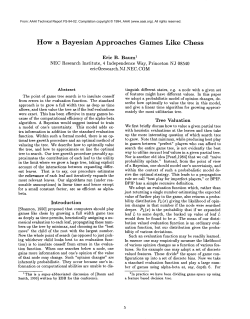 How a Bayesian Approaches Games Like Chess