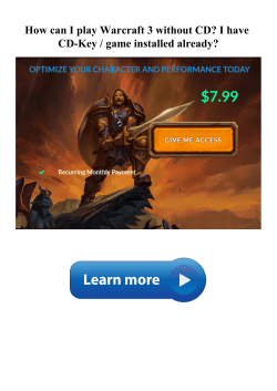 How can I play Warcraft 3 without CD? I have CD