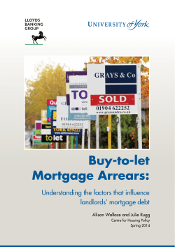 Buy-to-let Mortgage Arrears