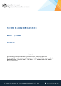 Mobile Black Spot Programme*round 2 guidelines