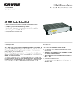 AO 6008 Audio Output Unit