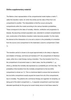The Markov chain representation of the compartmental model