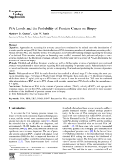 PSA Levels and the Probability of Prostate Cancer on Biopsy