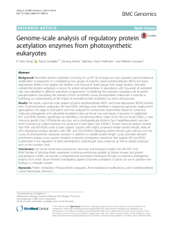 Genome-scale analysis of regulatory protein
