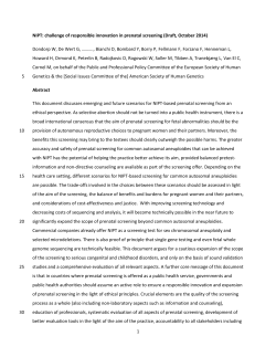 NIPT - European Society of Human Genetics